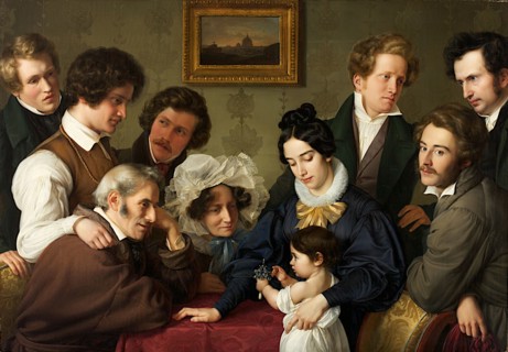 The Schadow Circle. (The Bendemann Family and their Friends). Artist: Bendemann, Eduard (1811-1889)