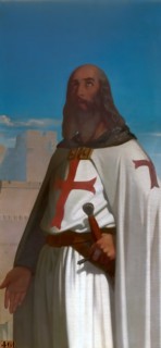 Jacques de Molay, Grand Master of the Knights Templar. Artist: Amaury-Duval, Eugène Emmanuel (1808-1885)