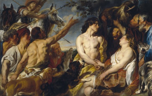 Meleager and Atalanta. Artist: Jordaens, Jacob (1593-1678)
