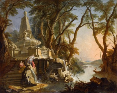 Imaginary Landscape: The River. Artist: Lajoue, Jacques, de (1686-1761)