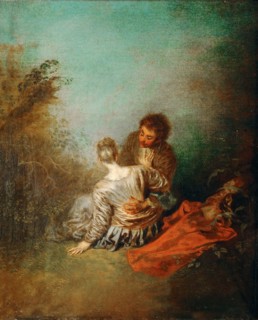Le Faux Pas (The Mistaken Advance). Artist: Watteau, Jean Antoine (1684-1721)