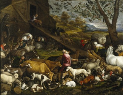 The Animals Board Noah's Ark. Artist: Bassano, Jacopo, il vecchio (ca. 1510-1592)