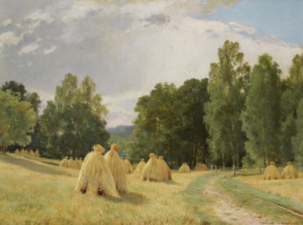 Haystacks, Preobrazhenskoe. Artist: Shishkin, Ivan Ivanovich (1832-1898)