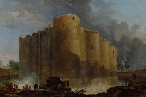 The demolition of the Bastille, July 14, 1789. Artist: Robert, Hubert (1733-1808)