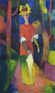 Lady in a Park. Artist: Macke, August (1887-1914)