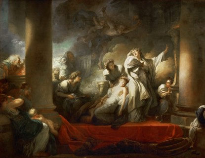 The High Priest Coresus Sacrificing Himself to Save Callirhoe. Artist: Fragonard, Jean Honoré (1732-1806)