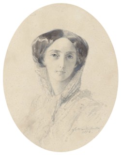 Portrait of Grand Duchess Olga Nikolaevna of Russia (1822-1892), Queen of Württemberg. Artist: Winterhalter, Franz Xavier (1805-1873)