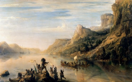 Jacques Cartier discovered the Saint Lawrence River in 1535. Artist: Gudin, Théodore (1802-1880)