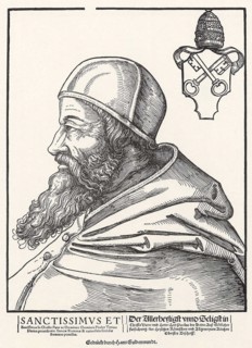 Portrait of Pope Paul III Farnese. Artist: Schoen, Erhard (1491-1592)
