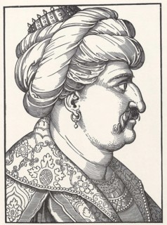 Portrait of Sultan Suleiman I the Magnificent. Artist: Schoen, Erhard (1491-1592)