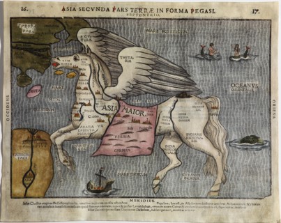 Asia Secunda Pars Terrae in Forma Pegasi (Asia in the Form of Pegasus). Artist: Bünting, Heinrich (1545-1606)
