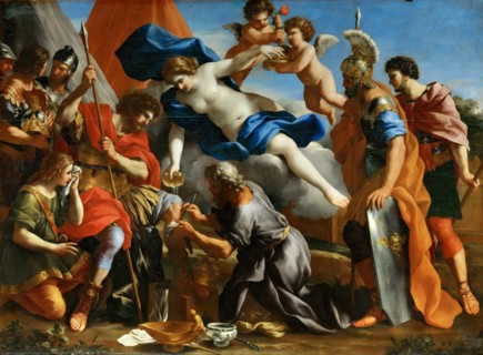 Venus Pouring a Balm on the Wound of Aeneas. Artist: Romanelli, Giovanni Francesco (1610-1662)