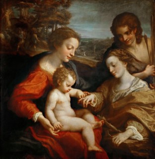 The Mystical Marriage of Saint Catherine. Artist: Correggio (1489-1534)