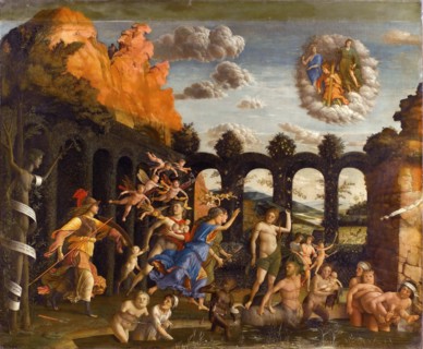 Minerva Expelling the Vices from the Garden of Virtue. Artist: Mantegna, Andrea (1431-1506)
