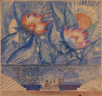 Stage design. Artist: Petrov-Vodkin, Kuzma Sergeyevich (1878-1939)