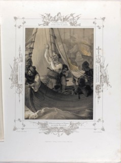 Constantine Kanaris destroys by fire three Turkish ships of the line at Tchesme (From the Album of G Artist: Hess, Peter von (1792?1871)