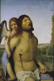 The Dead Christ Supported by an Angel. Artist: Antonello da Messina (ca 1430-1479)