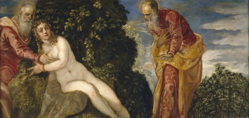 Susannah and the Elders. Artist: Tintoretto, Jacopo (1518-1594)