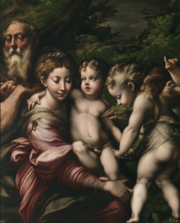 The Holy Family with Angels. Artist: Parmigianino (1503-1540)
