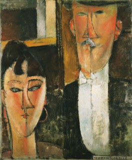 Bride and Groom. Artist: Modigliani, Amedeo (1884-1920)