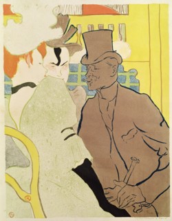 The Englishman at the Moulin Rouge. Artist: Toulouse-Lautrec, Henri, de (1864-1901)