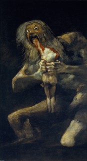 Saturn devouring his son. Artist: Goya, Francisco, de (1746-1828)
