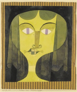 Portrait of a violet-eyed woman. Artist: Klee, Paul (1879-1940)