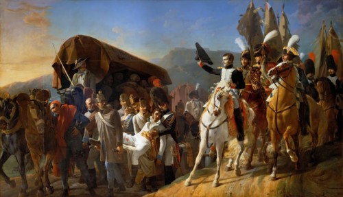 Napoleon Pays Homage to the Courage of the Wounded. Artist: Debret, Jean-Baptiste (1768-1848)