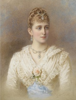 Portrait of Grand Duchess Elizaveta Fyodorovna (1864?1918). Artist: Alexandrovsky, Stepan Fyodorovich (1843-1906)