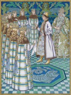 Illustration for the Fairy tale Vasilisa the Beautiful. Artist: Bilibin, Ivan Yakovlevich (1876-1942)