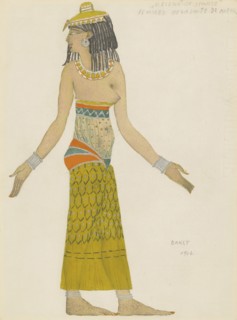 Costume design for the ballet Hélène de Sparte by E. Verhaeren and D. de Séverac. Artist: Bakst, Léon (1866-1924)
