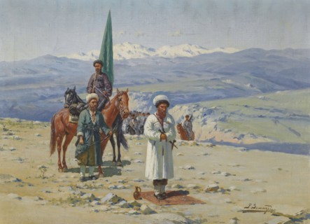Imam Shamil in the Caucasus. Artist: Sommer, Richard Karl (1866-1939)