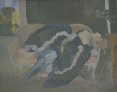 Sleeping Young Woman. Artist: Somov, Konstantin Andreyevich (1869-1939)