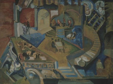 Café. Artist: Yakulov, Georgi Bogdanovich (1884-1928)