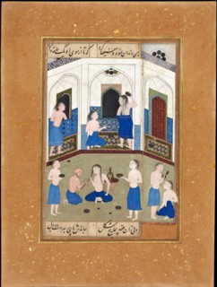 Mihr in a Bath House in Khwarazm. Artist: Iranian master