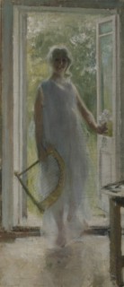 A Girl on the Doorstep. Artist: Korovin, Konstantin Alexeyevich (1861-1939)