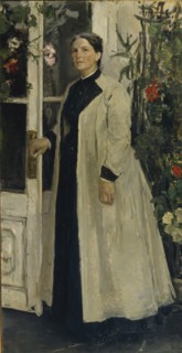 Portrait of Olga Pavlovna Orlova (1838-1926). Artist: Korovin, Konstantin Alexeyevich (1861-1939)