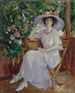 Portrait of the actress Nadezhda Komarovskaya. Artist: Korovin, Konstantin Alexeyevich (1861-1939)