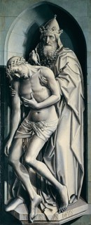 The Flémalle Panels: The Holy Trinity. Artist: Campin, Robert (ca. 1375-1444)