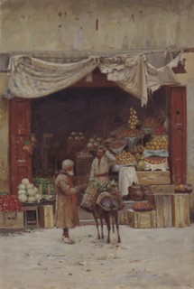 Fruit shop. Artist: Sommer, Richard Karl (1866-1939)
