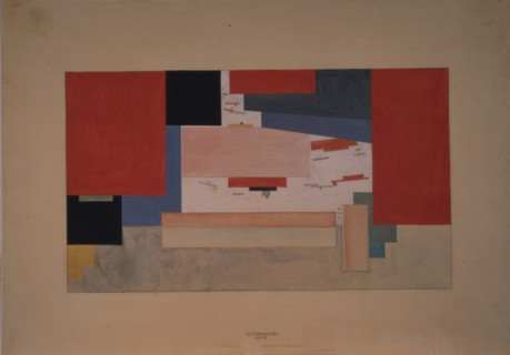 Suprematism. Sketch for a theatre curtain. Artist: Malevich, Kasimir Severinovich (1878-1935)
