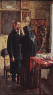 At the dentist. Artist: Meshkov, Vasili Nikitich (1868-1946)