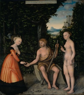 The Choice of Heracles (From The Labours of Hercules). Artist: Cranach, Lucas, the Elder (1472-1553)