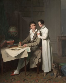The Geography Lesson (Portrait of Monsieur Gaudry and His Daughter). Artist: Boilly, Louis-Léopold (1761-1845)
