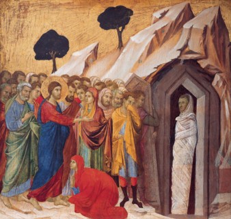 The Raising of Lazarus. Artist: Duccio di Buoninsegna (1260-1318)