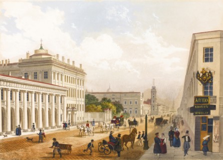 View of the Nevsky Prospekt in Saint Petersburg. Artist: Charlemagne, Jules (19th century)