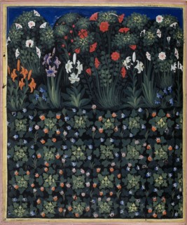 Garden (From Regia Carmina by Convenevole da Prato). Artist: Pacino di Buonaguida (active 1302-1343)