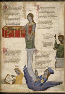 Four Muses (From Regia Carmina by Convenevole da Prato). Artist: Pacino di Buonaguida (active 1302-1343)