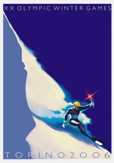 Official poster for the XX Olympic Winter Games 2006 in Turin. Artist: Riboli, Stefano