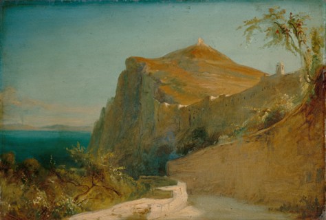 Rock of Tiberius, Capri. Artist: Blechen, Carl (1798-1840)